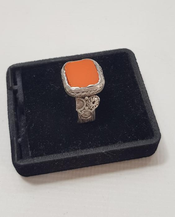 OSMANLI DÖNEMİ AKİK TAŞLI GÜMÜŞ YÜZÜK