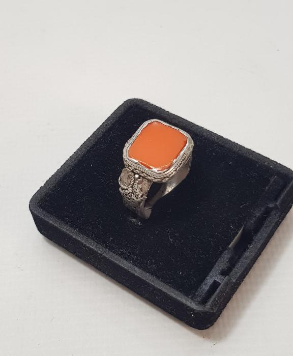 OSMANLI DÖNEMİ AKİK TAŞLI GÜMÜŞ YÜZÜK