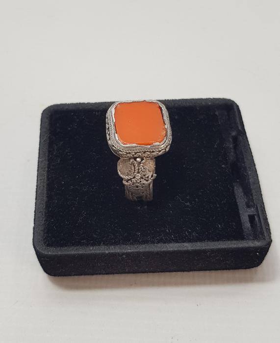 OSMANLI DÖNEMİ AKİK TAŞLI GÜMÜŞ YÜZÜK