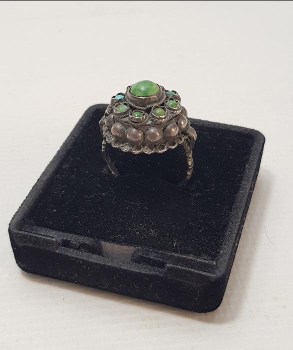 OSMANLI DÖNEMİ ÇOK NADİR GÜMÜŞ ZEHİR YÜZÜĞÜ