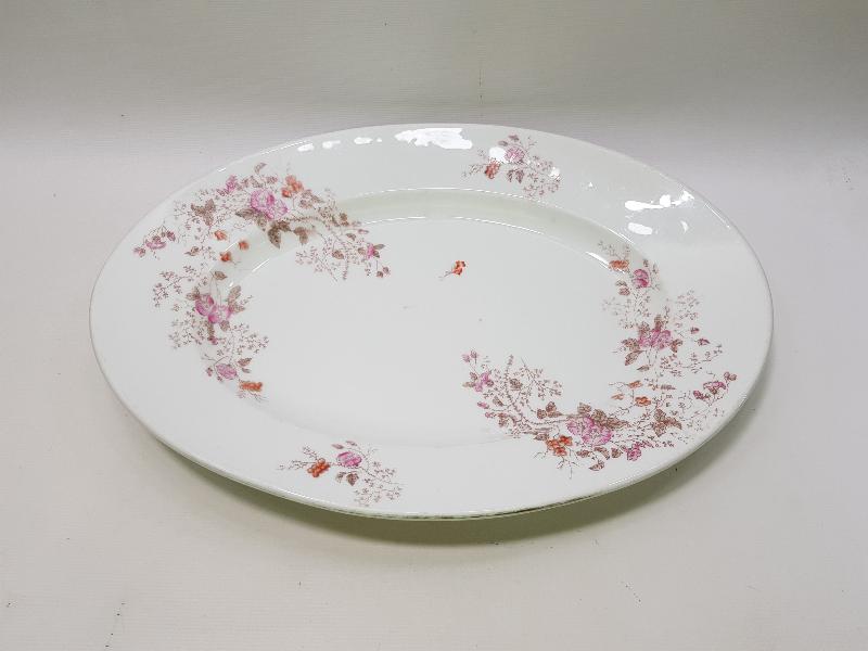 OSMANLI DÖNEMİ CONSTANTINOPLE DAMGALI DEV BOY PORSELEN SALATA TABAĞI