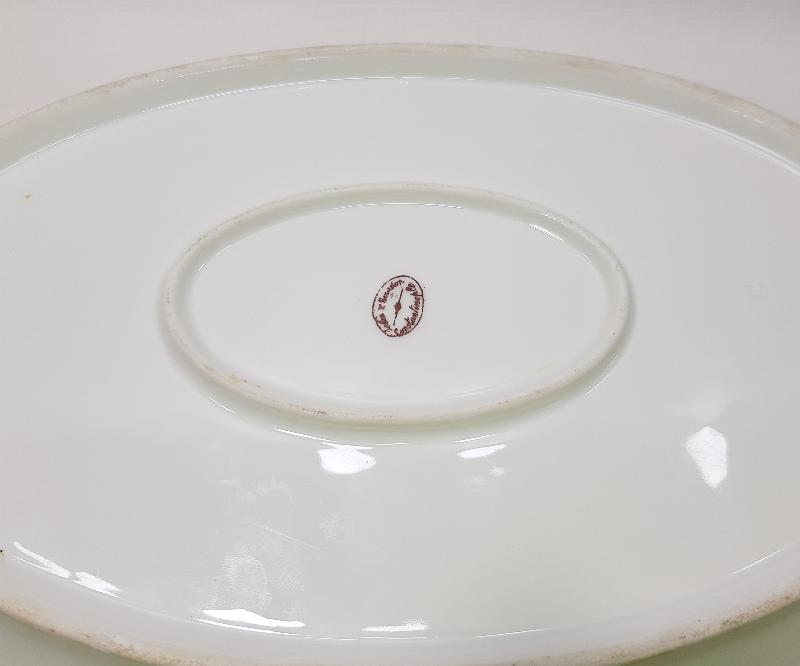 OSMANLI DÖNEMİ CONSTANTINOPLE DAMGALI DEV BOY PORSELEN SALATA TABAĞI