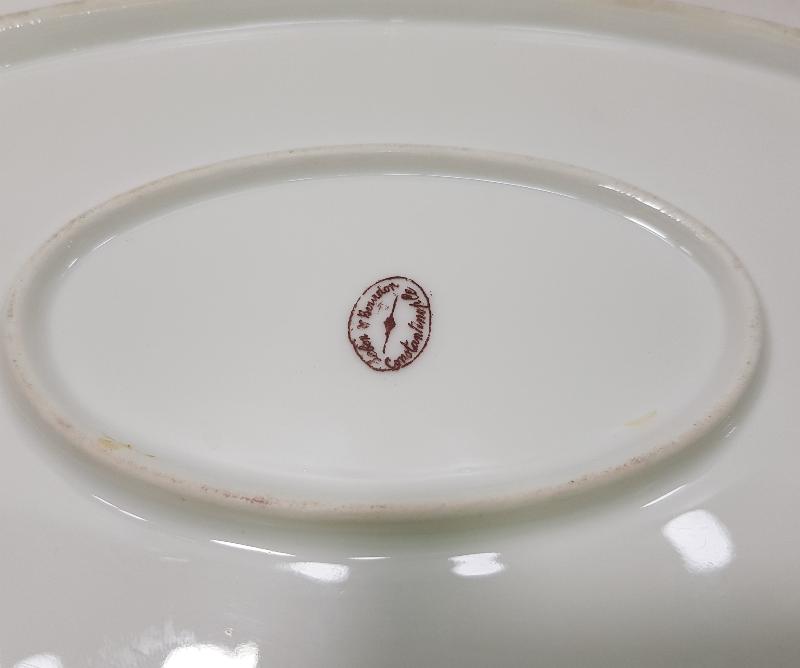 OSMANLI DÖNEMİ CONSTANTINOPLE DAMGALI DEV BOY PORSELEN SALATA TABAĞI