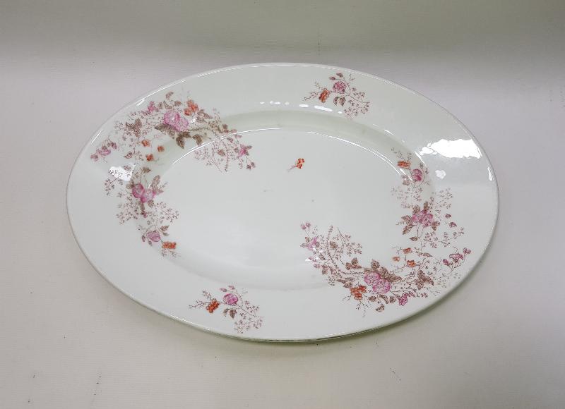 OSMANLI DÖNEMİ CONSTANTINOPLE DAMGALI DEV BOY PORSELEN SALATA TABAĞI