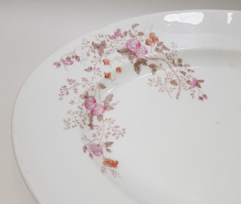 OSMANLI DÖNEMİ CONSTANTINOPLE DAMGALI DEV BOY PORSELEN SALATA TABAĞI