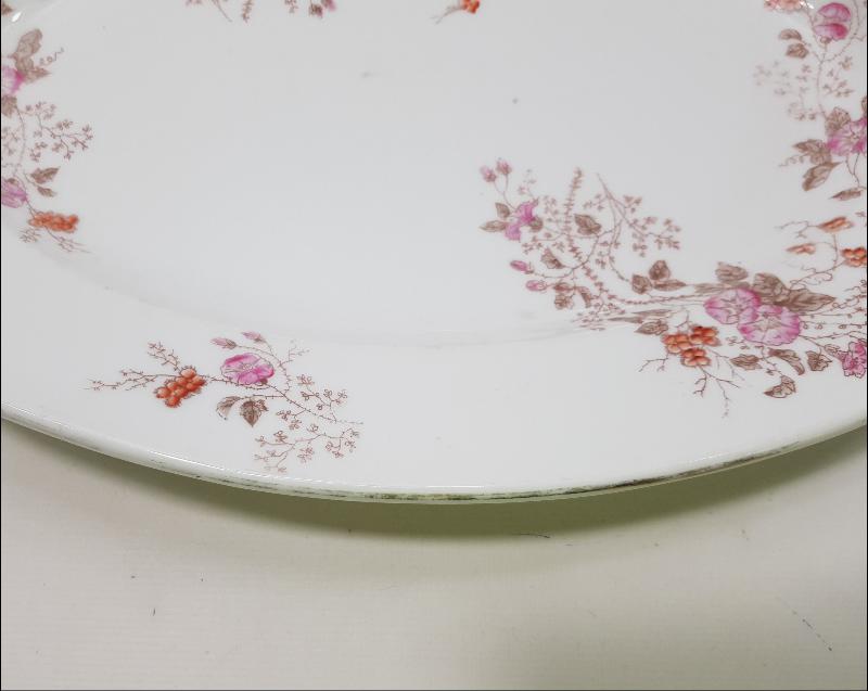 OSMANLI DÖNEMİ CONSTANTINOPLE DAMGALI DEV BOY PORSELEN SALATA TABAĞI