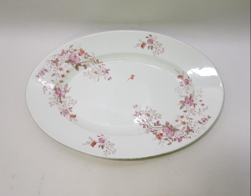 OSMANLI DÖNEMİ CONSTANTINOPLE DAMGALI DEV BOY PORSELEN SALATA TABAĞI