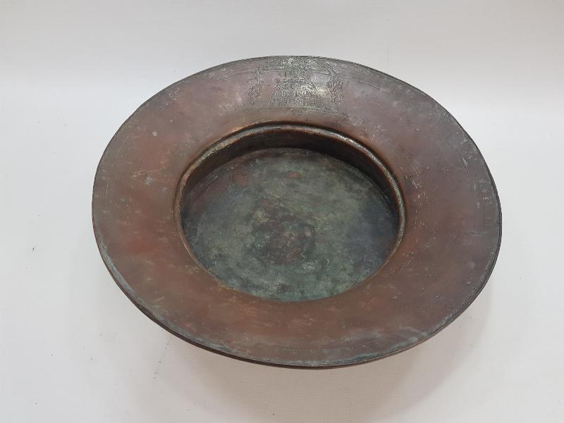 OSMANLI DÖNEMİ ERMENİCE YAZILI BAKIR İBRİK ALTLIĞI