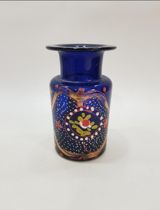 OSMANLI DÖNEMİ İRAN KAÇAR HANEDANI NASIREDDİN ŞAH RESİMLİ KOPARMA CAM ŞİŞE