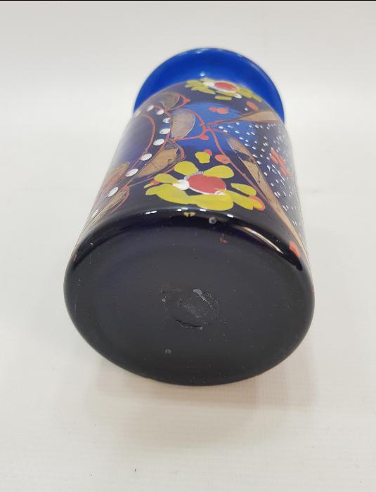 OSMANLI DÖNEMİ İRAN KAÇAR HANEDANI NASIREDDİN ŞAH RESİMLİ KOPARMA CAM ŞİŞE