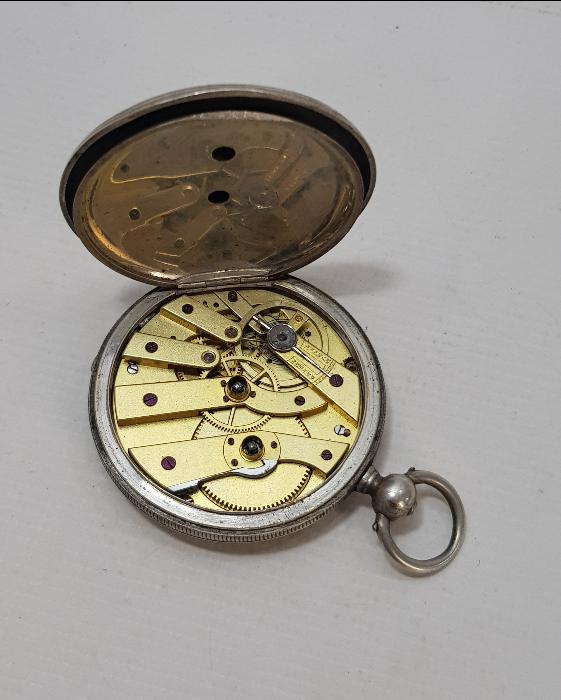 OSMANLI DÖNEMİ ROMA RAKAMLI GÜMÜŞ CEP SAATİ 