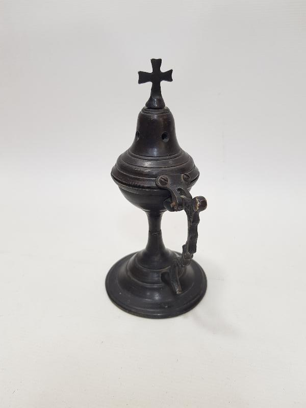 OSMANLI DÖNEMİ RUM İŞİ BRONZ BUHURDANLIK