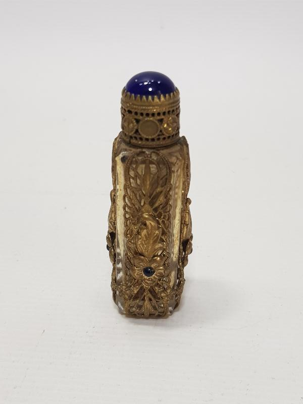 OSMANLI DÖNEMİ SAFİR TAŞLI FRANSIZ PARFÜM ŞİŞESİ