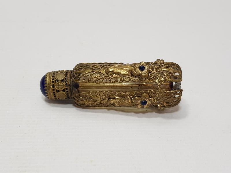 OSMANLI DÖNEMİ SAFİR TAŞLI FRANSIZ PARFÜM ŞİŞESİ