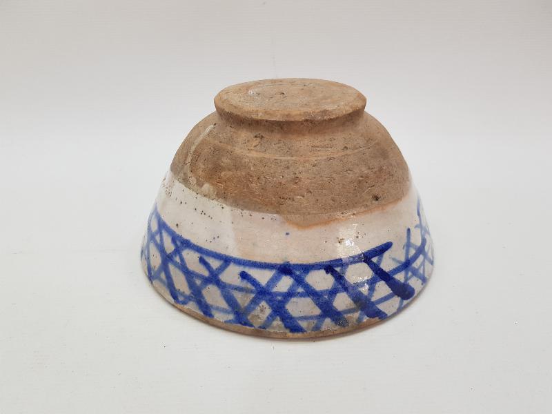 OSMANLICA ŞÜKÜR YAZILI ÇOK YAŞLI SERAMİK ÇORBA KASESİ 