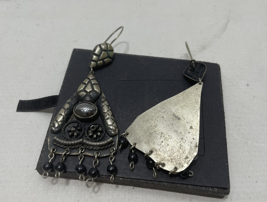 ÖZEL YAPIM ANTİKA GRANAT TAŞLI KÜPE