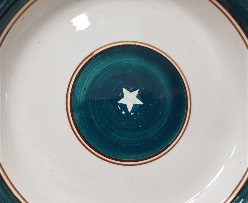 OSMANLICA AFİYET OLSUN EFENDİM YAZILI AY YILDIZLI PORSELEN TABAK