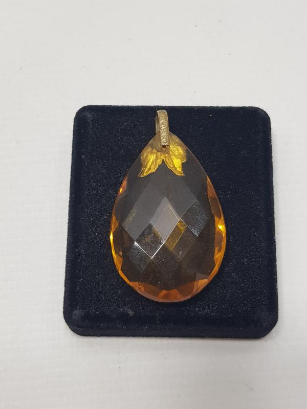 ANTİKA DAMLA KEHRİBAR KOLYE UCU