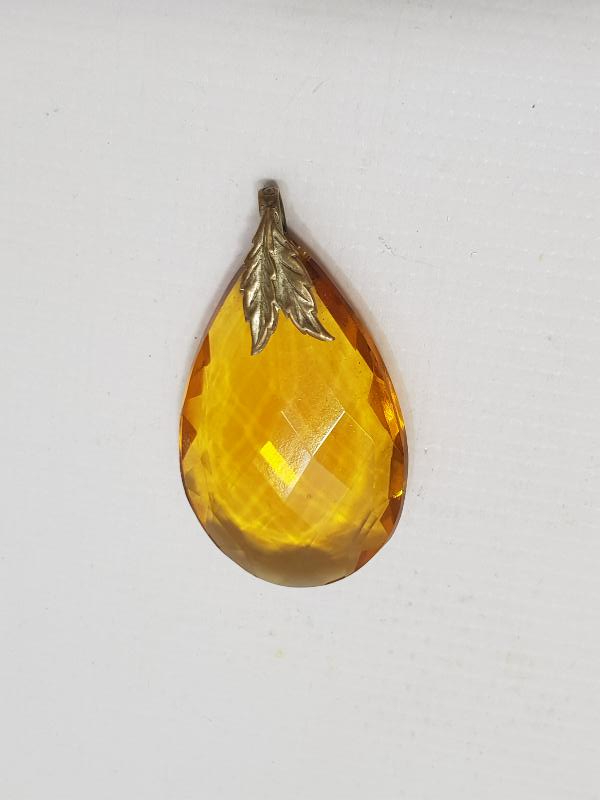 ANTİKA DAMLA KEHRİBAR KOLYE UCU