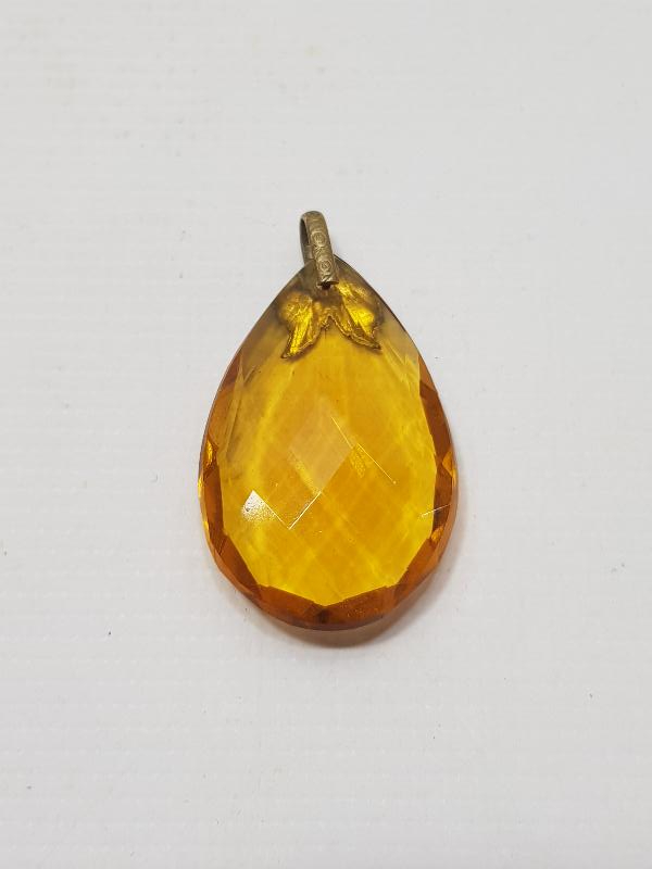 ANTİKA DAMLA KEHRİBAR KOLYE UCU