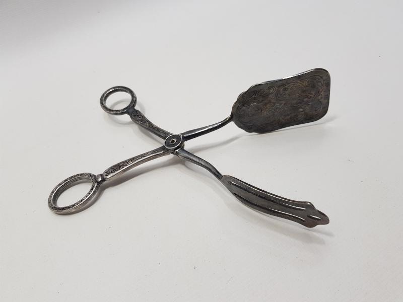 ANTİKA GÜMÜŞ KAPLAMA PASTA MAŞASI