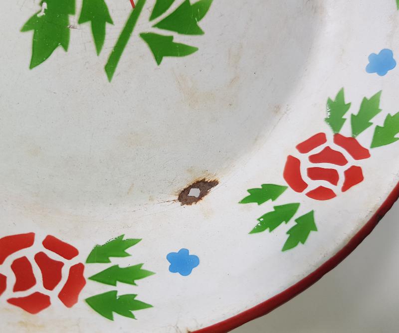 ÜZERİ KUŞLU EMAYE TABAK