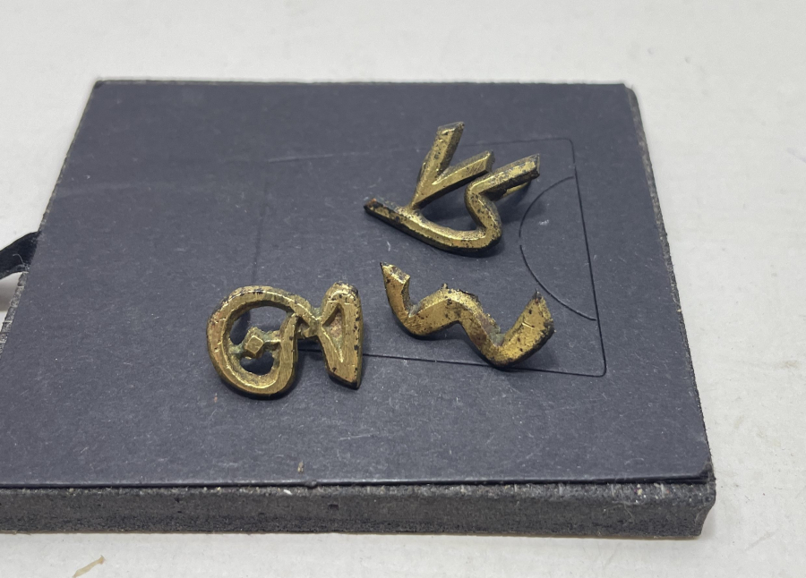 BÖLÜK VE ALAY NUMARALARI VE KISALTMALARI BULUNAN 1. DÜNYA SAVAŞI ÇOK NADİR SUBAY YAKA KOKARTLARI