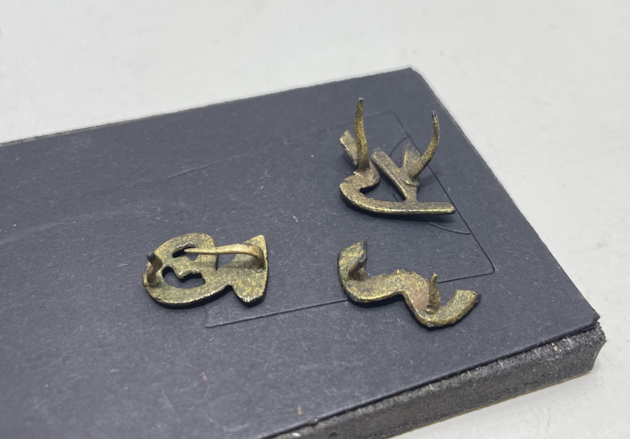 BÖLÜK VE ALAY NUMARALARI VE KISALTMALARI BULUNAN 1. DÜNYA SAVAŞI ÇOK NADİR SUBAY YAKA KOKARTLARI