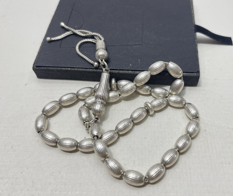 ÇİL KONDİSYONDA MISIRİ KESİM GÜMÜŞ TESPİH