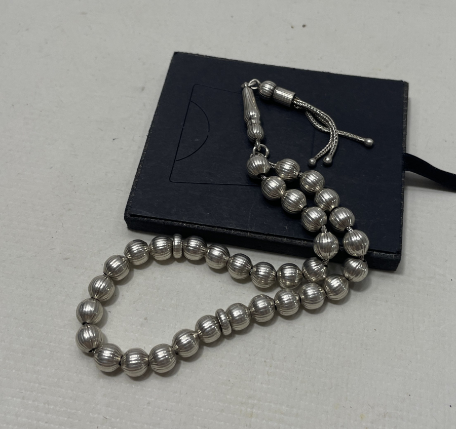 KÜRE KESİM GÜMÜŞ TESPİH