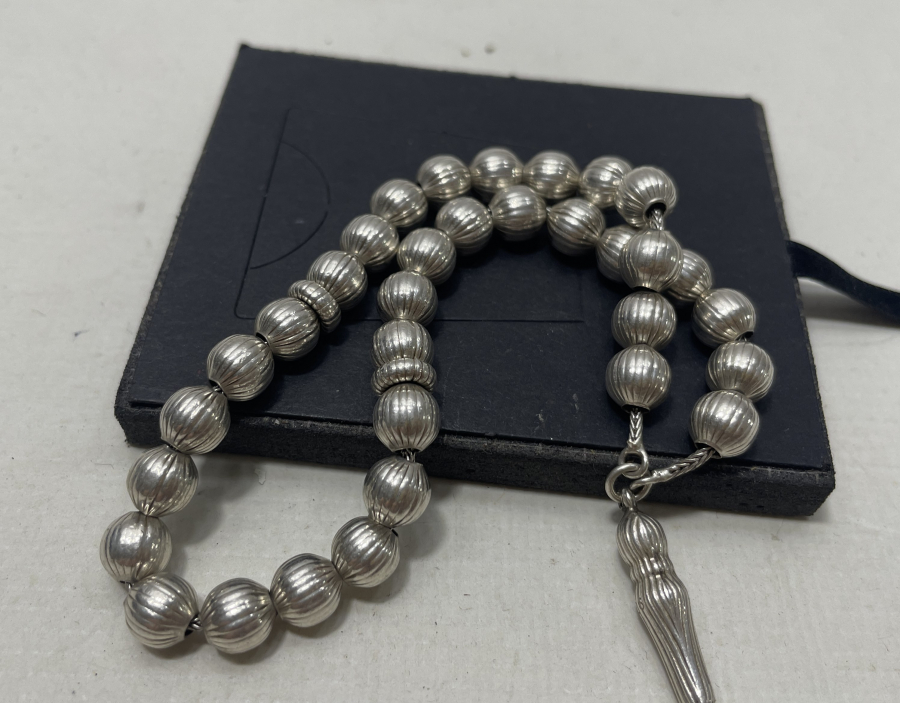 KÜRE KESİM GÜMÜŞ TESPİH