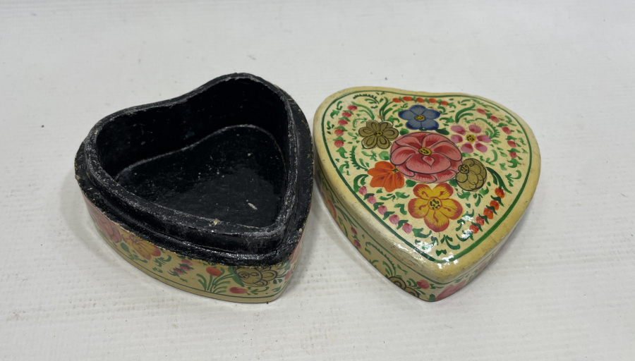 OSMANLI DÖNEMİ EL BOYAMA PAPİER MACHE MÜCEVHER KUTUSU