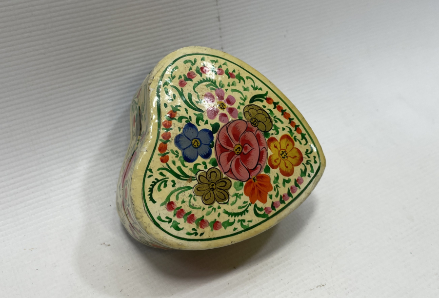 OSMANLI DÖNEMİ EL BOYAMA PAPİER MACHE MÜCEVHER KUTUSU