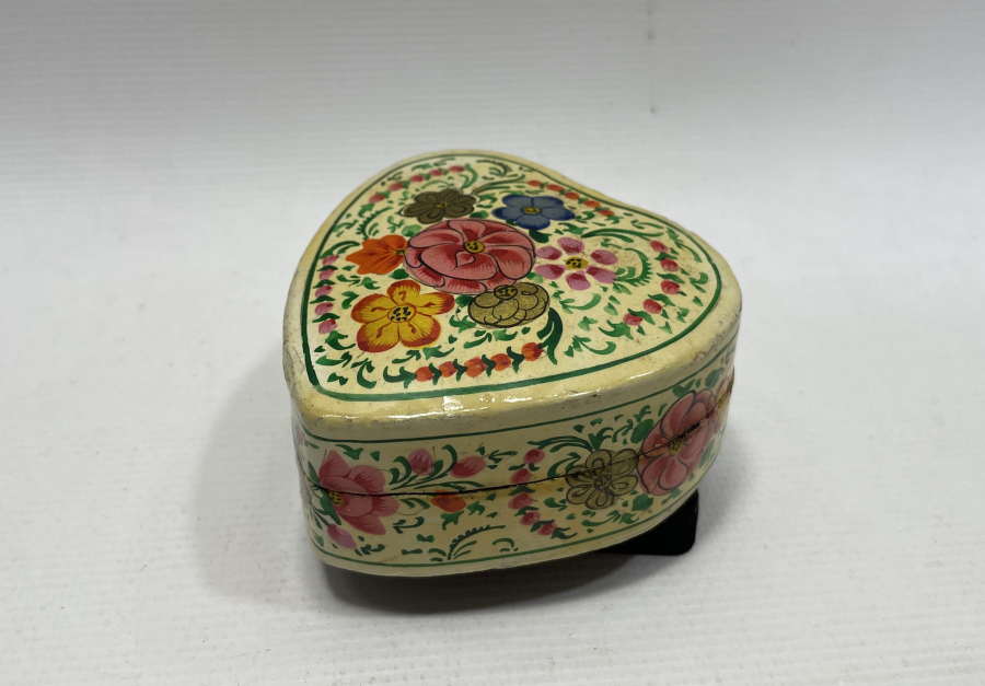 OSMANLI DÖNEMİ EL BOYAMA PAPİER MACHE MÜCEVHER KUTUSU