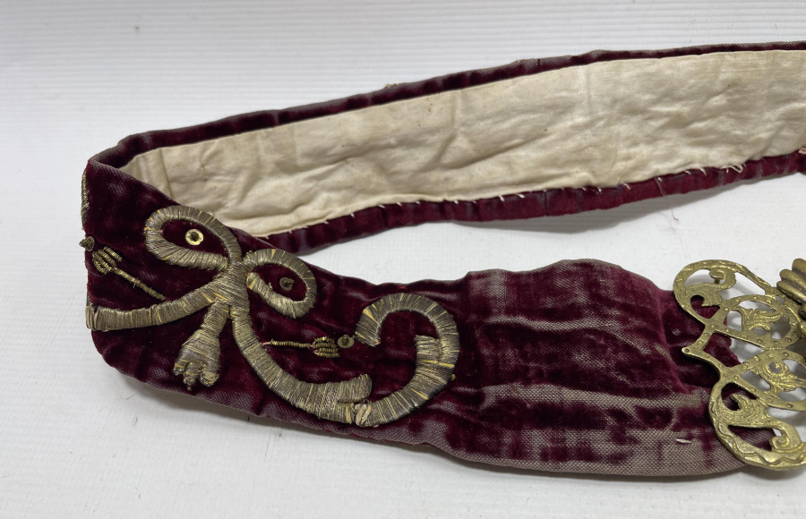 OSMANLI DÖNEMİ SIRMA İŞÇİLİKLİ BİNDALLI KEMERİ