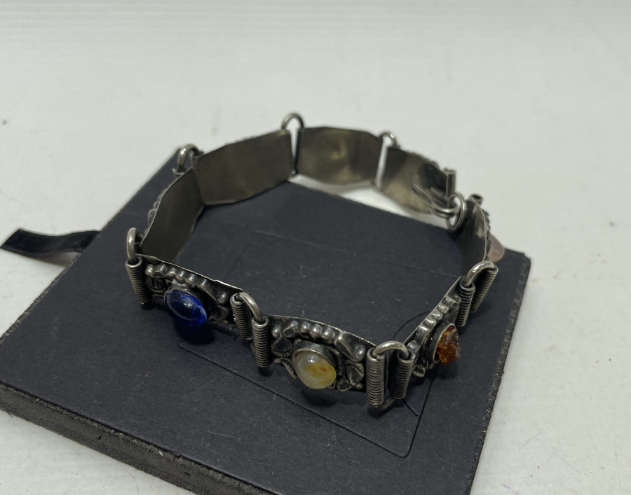 ÜZERİ DOĞAL TAŞLARLA SÜSLÜ ANTİKA TÜRKMEN İŞİ BİLEKLİK