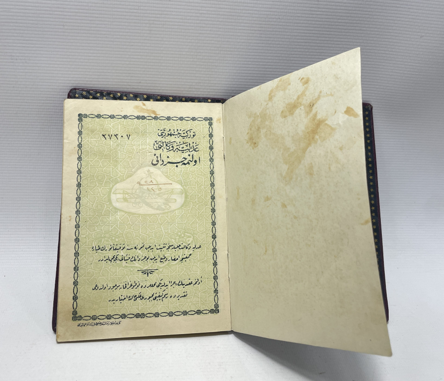 ÜZERİ OSMANLICA YAZILI ORJİNAL KABINDA EVLİLİK CÜZDANI