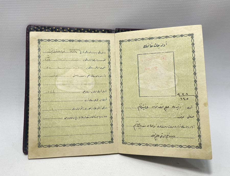 ÜZERİ OSMANLICA YAZILI ORJİNAL KABINDA EVLİLİK CÜZDANI