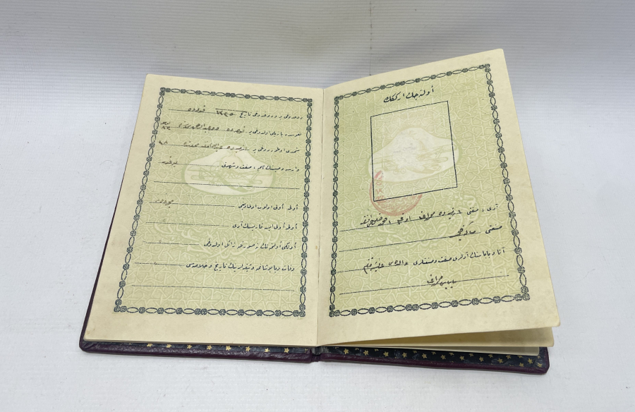 ÜZERİ OSMANLICA YAZILI ORJİNAL KABINDA EVLİLİK CÜZDANI