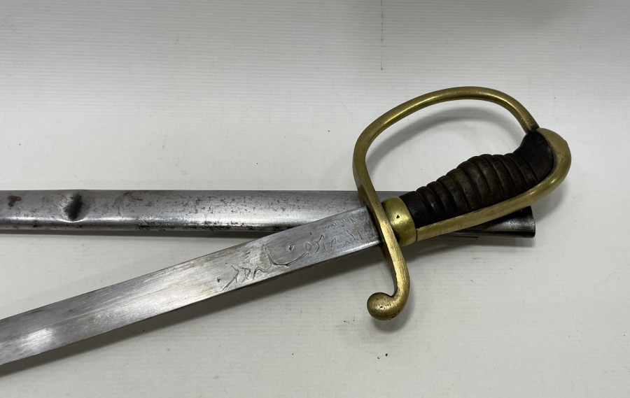 1. DÜNYA SAVAŞI DÖNEMİ ÜZERİNDE ALLAH BİZİMLEDİR YAZILI NADİR TOPÇU KILICI - TOPÇU MEÇİ