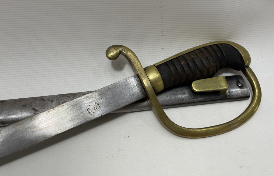 1. DÜNYA SAVAŞI DÖNEMİ ÜZERİNDE ALLAH BİZİMLEDİR YAZILI NADİR TOPÇU KILICI - TOPÇU MEÇİ