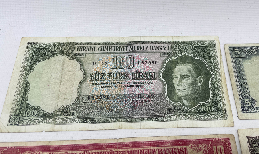 3. VE 5. EMİSYON KAĞIT PARA LOTU - İNÖNÜ RESİMLİ PARA LOTU
