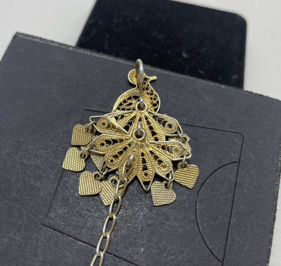 ALTIN KAPLAMA GÜMÜŞ BROŞ