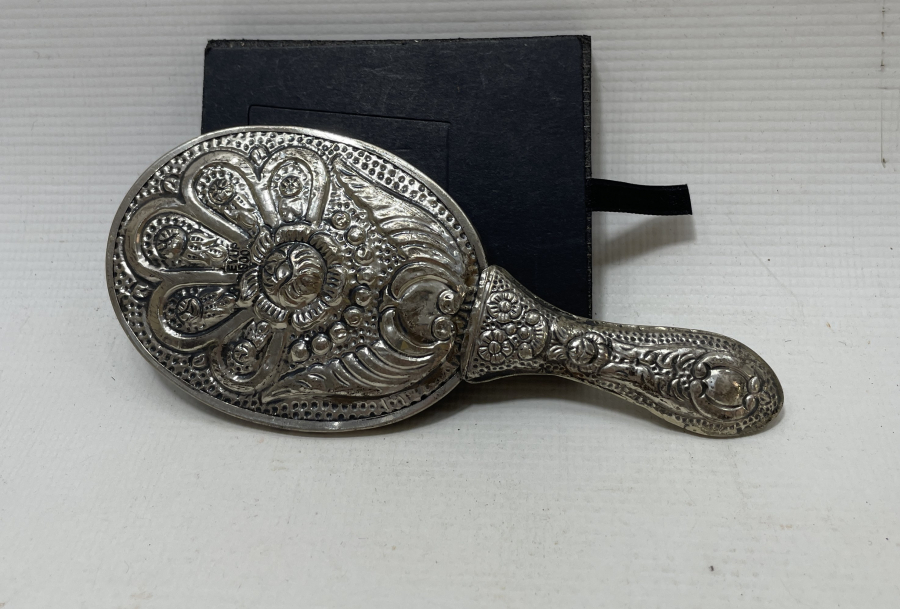 ANTİKA GÜMÜŞ EL AYNASI