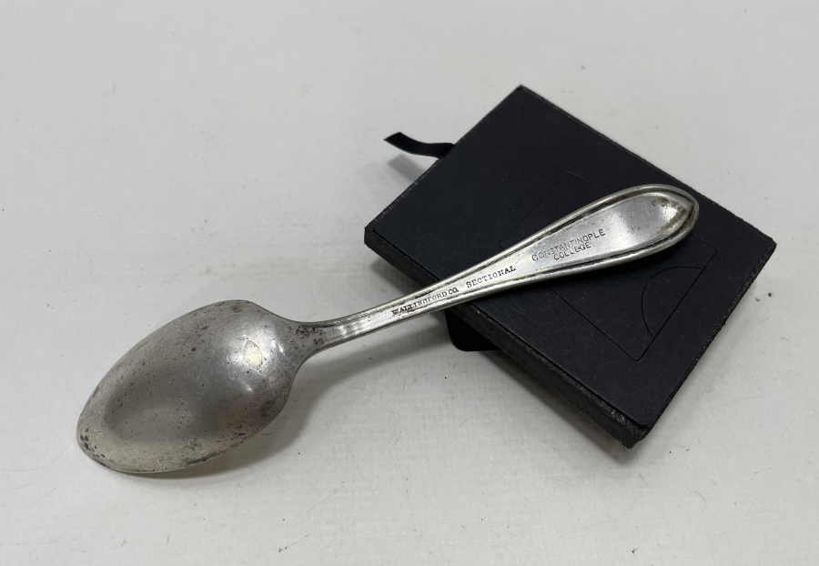 CONSTANTİNOPLE COLLEGE YAZILI OSMANLI DÖNEMİ TATLI KAŞIĞI