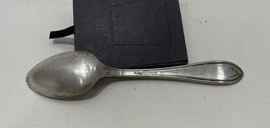 CONSTANTİNOPLE COLLEGE YAZILI OSMANLI DÖNEMİ TATLI KAŞIĞI