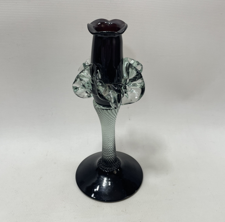 EL YAPIMI NADİR FORMDA MURANO MUMLUK