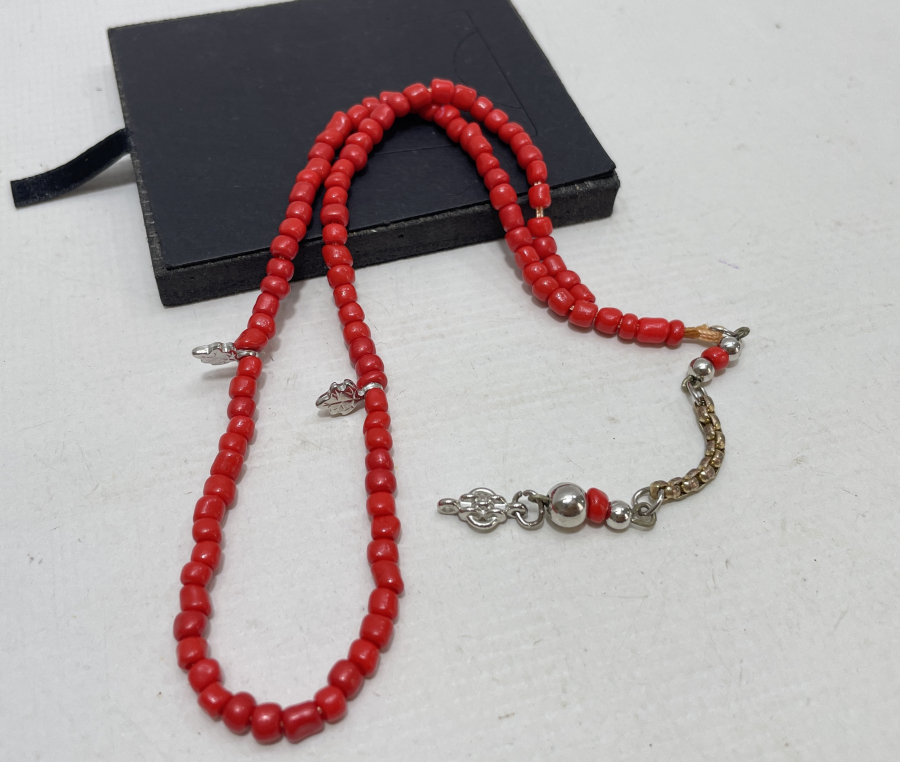 MERCAN TAŞINDAN MAMUL ANTİKA NAMAZ TESPİHİ