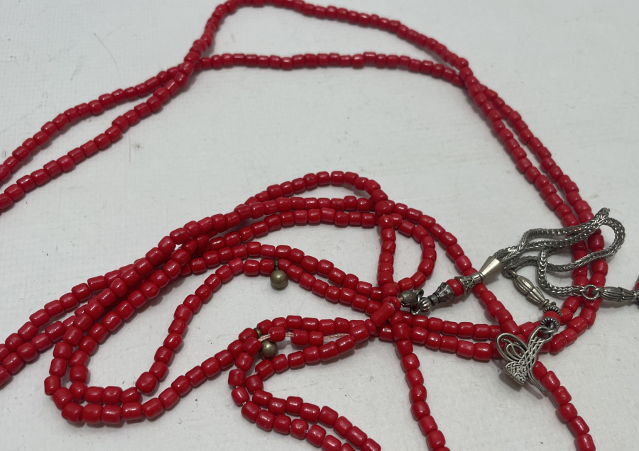 OSMANLI DÖNEMİ 500 LÜK TEKKE İŞİ MERCAN ZİKİR TESPİHİ