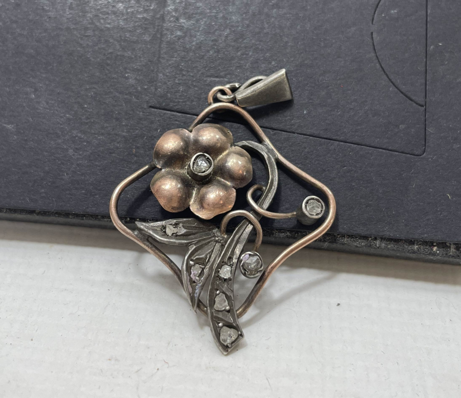 OSMANLI DÖNEMİ ELMAS TAŞLI KOLYE UCU